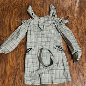 Plaid jumpsuit dress